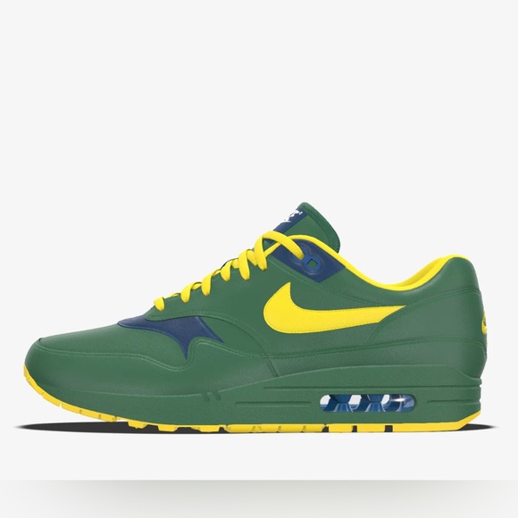 NEW NIKE AIR MAX 1 (BY YOU)  THE BRAZIL 🇧🇷 - MENS SIZE 7.5 (ONE OF A KIN… - Picture 4 of 10